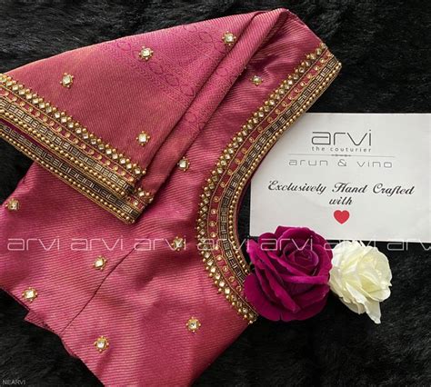 Embroidery blouse | Hand work blouse design, Traditional blouse designs ...