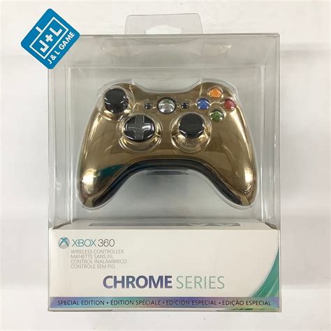 Microsoft Xbox 360 Chrome Series Wireless Controller (Gold) - Xbox 360 ...