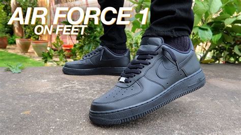 NIKE Air Force 1 Black Review | On Feet | WORTH IT?? - YouTube