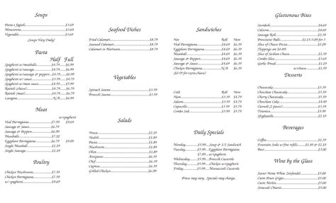 Menu at Italian Delight pizzeria, Mission, Martway St