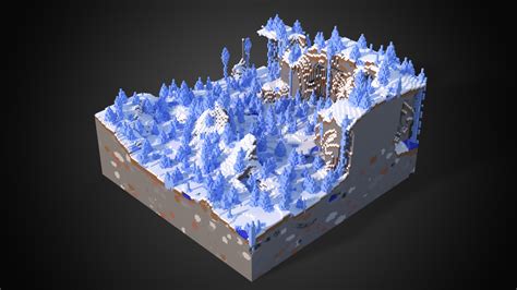 Minecraft Ice Spikes Biome Small3D模型 - TurboSquid 1720632