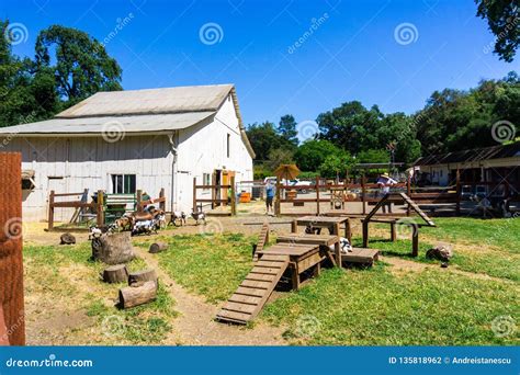 May 17, 2018 Cupertino / CA / USA - the Goat Enclosure at Deer Hallow ...