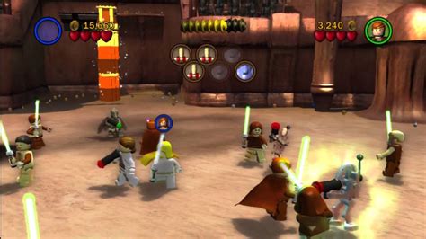 Lego Star Wars The Complete Saga Walkthrough Part 17 Ps3 Episode 2 Chapter 4 (Jedi Battle) - YouTube