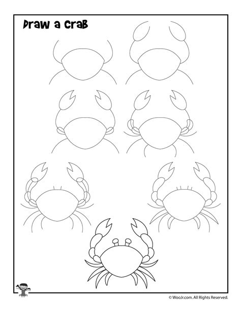 45+ Crab Drawing Easy Images - Shiyuyem