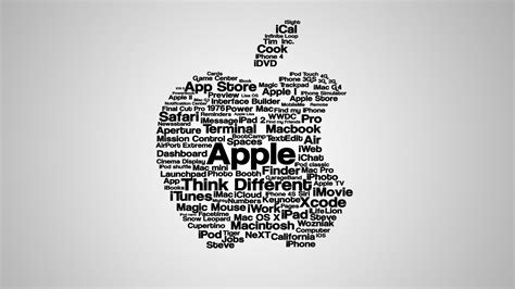 Apple Logo Creative Typography Wallpaper - Baltana