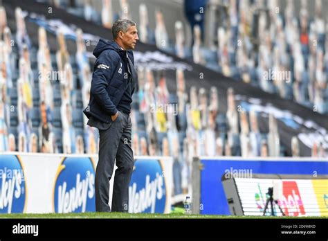 Chris Hughton manager of Nottingham Forest watches the game from the ...