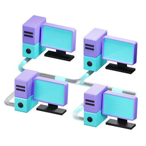 3D Bus Network Topology Icon 23492666 PNG