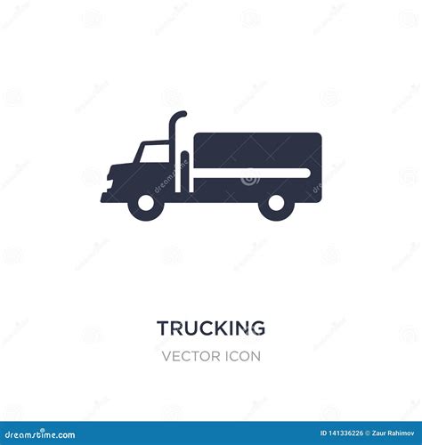 Trucking Icon On White Background. Simple Element Illustration From Transport Concept Stock ...