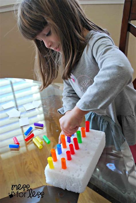 Fine Motor Skills Activity for Preschoolers - Mess for Less