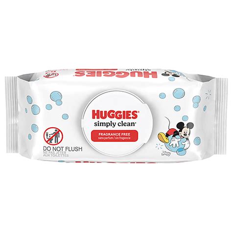 Huggies Simply Clean Unscented Baby Wipes, 1 Flip-Top Pack (64 Wipes Total) | Wipes, Refills ...