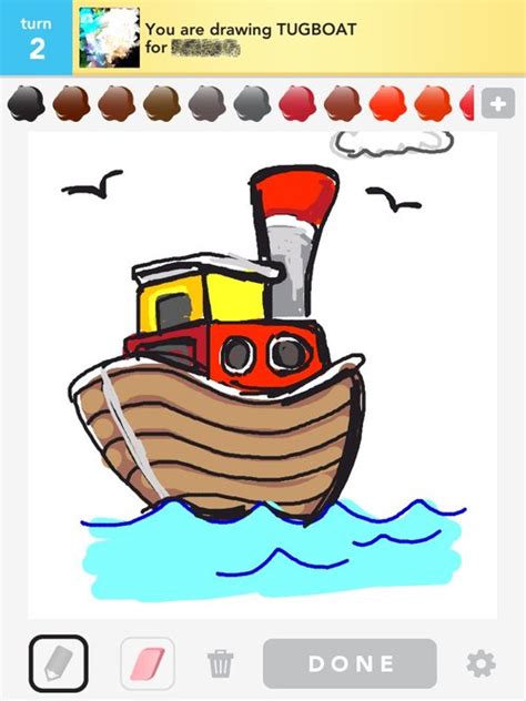 Tugboat Drawing at PaintingValley.com | Explore collection of Tugboat ...