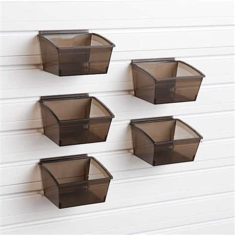 Flow Wall Small Black Plastic Storage Bins ( 5-Pack) FBS-HB210-5B - The ...