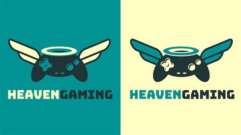 Illustration vector graphic logo design template of Heaven Gaming. Suitable to use for game ...