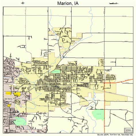 Marion Iowa Street Map 1949485