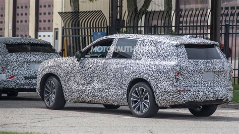 2025 Cadillac 3-row electric mid-size SUV spy shots