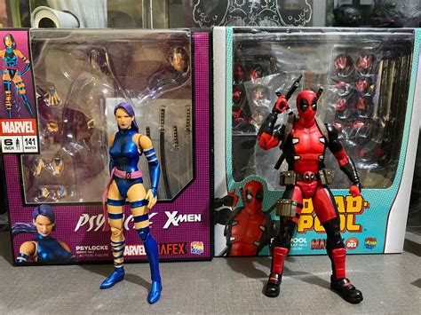 Mafex Psylocke & Deadpool on Carousell