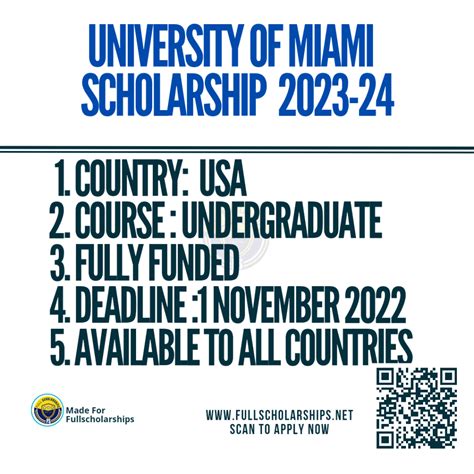 University Of Miami Scholarship In USA 2022 (Fully Funded) Opportunity ...