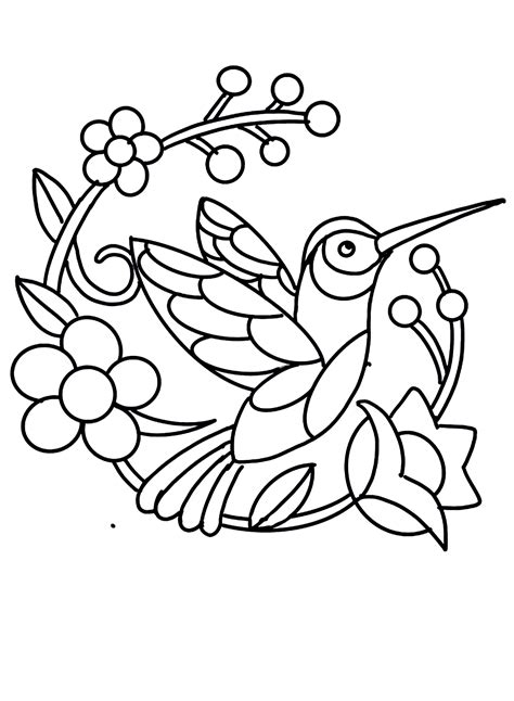 Free Hummingbird Sheet - Free Printable Coloring Pages