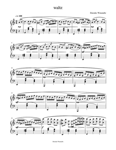 waltz Sheet music for Piano (Solo) | Musescore.com