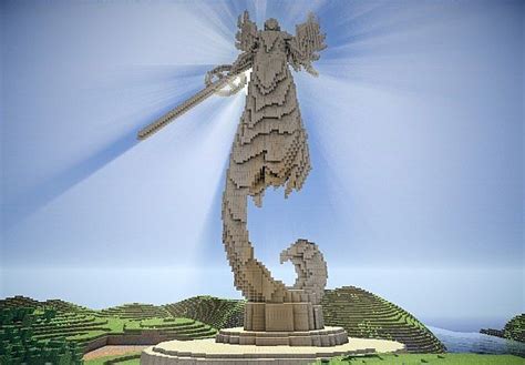 Minecraft Angel Statue Schematic | Minecraft projects, Minecraft, Minecraft statues