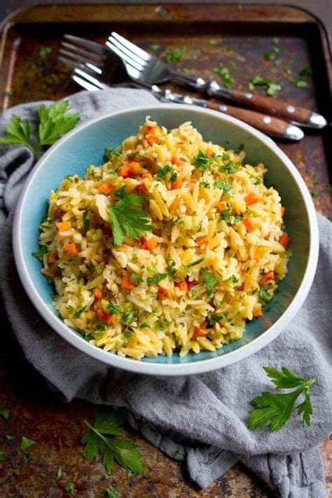 Brown Rice Pilaf with Orzo - Cookin Canuck - Healthy Side Dish