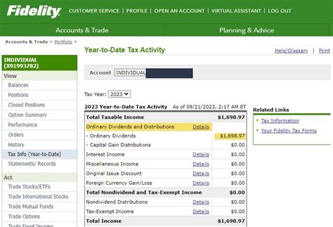 How To Find Total Dividend And Projected Income On Fidelity