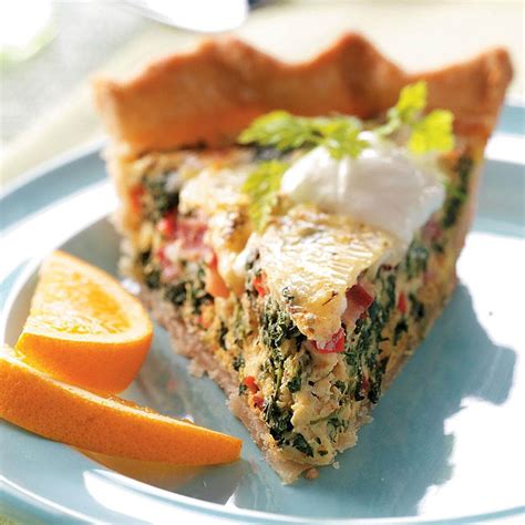 Spinach Swiss Quiche Recipe | Taste of Home