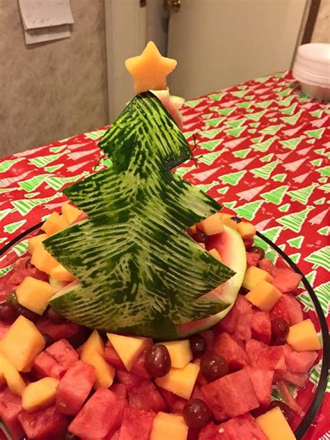 Watermelon Christmas Tree | Fruit arrangements, Watermelon, Watermelon fruit