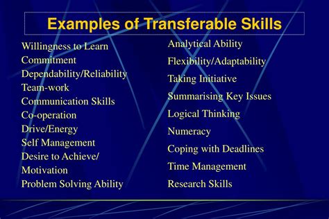 PPT - Transferable Skills PowerPoint Presentation, free download - ID ...