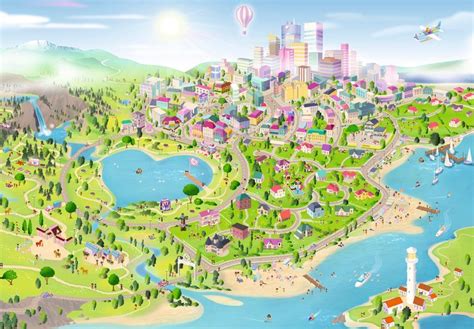 Heartlake City Maps over the years | Lego friends, Lego friends party, Lego friends sets