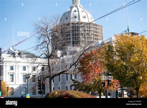 Minnesota State Capitol dome under construction. St Paul Minnesota MN ...