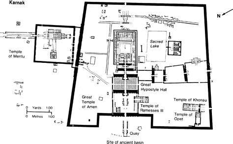 Karnak map : The Temple Complex of Karnak in Thebes (Modern Luxor ...