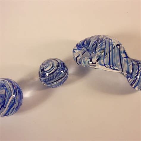 Handmade Blue Marble Shooter by Glass Mountain Studio | CustomMade.com