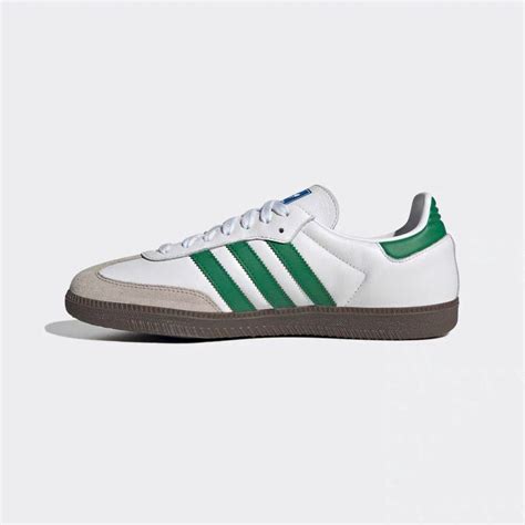 (pre-order) adidas samba green and white stripes, Men's Fashion, Footwear, Sneakers on Carousell