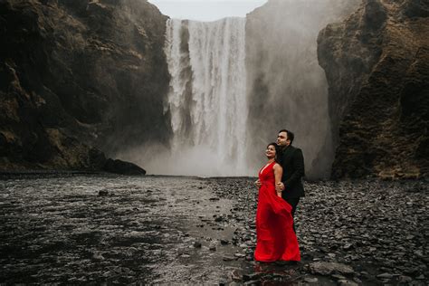 Iceland Engagement Couple Photography - Skogafoss and Reynisfjara