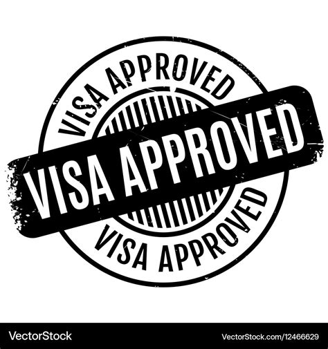 Visa approved rubber stamp Royalty Free Vector Image