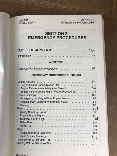 Cessna 172R Model Pilot`s Operating Handbook (POH) & Handy Quick Reference Checklist For ...