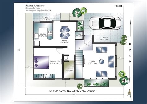 30 X 40 House Plan | East Facing House Plan | Home Plans India | West ...