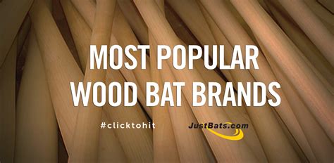 Most Popular Wood Bat Brands