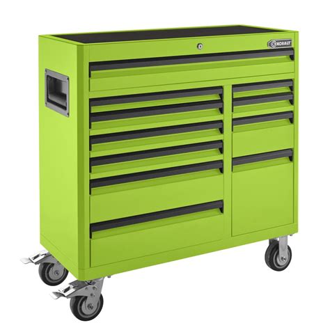 Kobalt 41-in W x 41-in H 11-Drawer Steel Rolling Tool Cabinet (Green) at Lowes.com