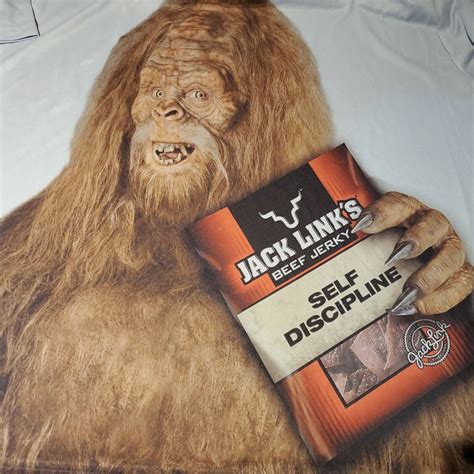 Jack Links Sasquatch TShirt Gray 2XL BeefJerky Big Foot EUC Food Snack | eBay