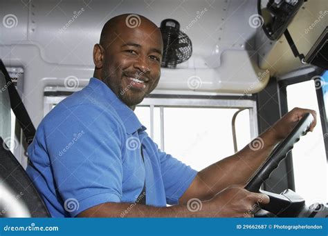 Driver in School Bus stock image. Image of sitting, motorbus - 29662687