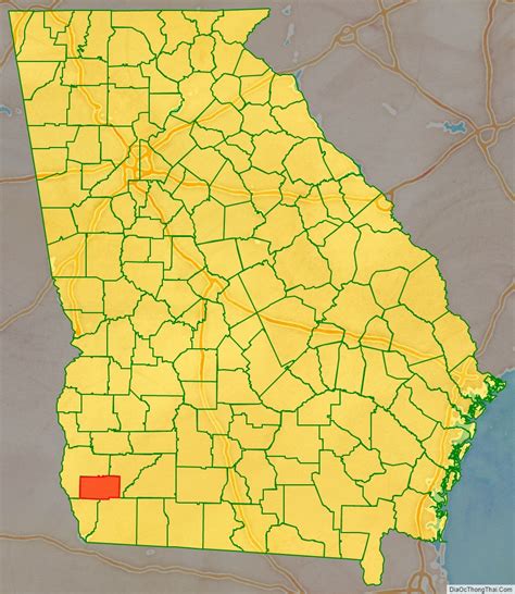 Map of Miller County, Georgia - Thong Thai Real