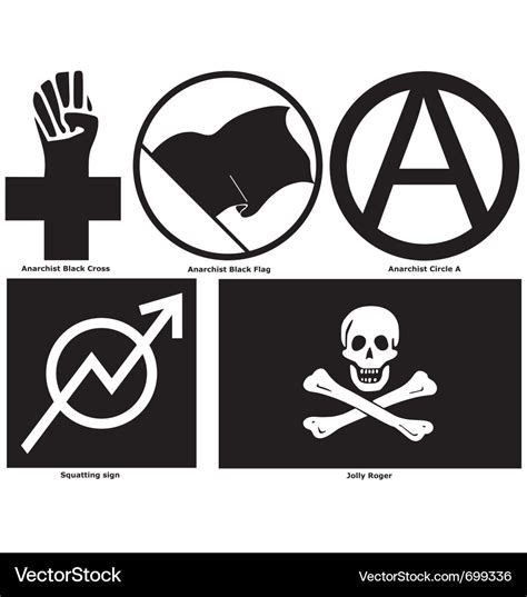 Anarchy signs and symbols Royalty Free Vector Image