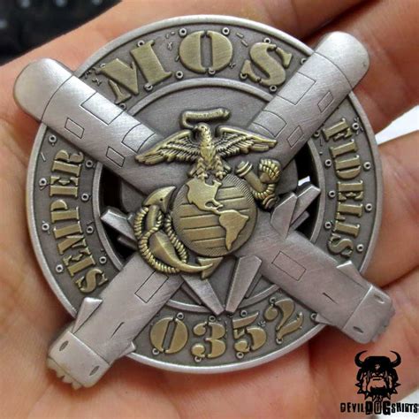 MOS 0352 Anti-Tank Missileman Marine Corps Challenge Coin