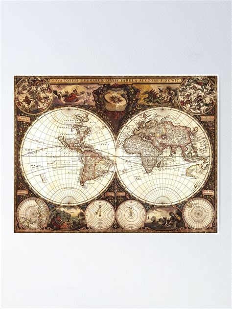 "Vintage Old World Map" Poster for Sale by monamooon | Redbubble