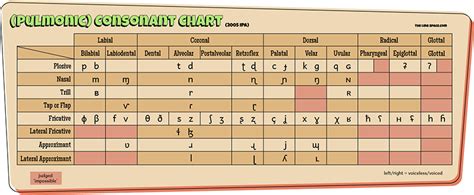 Manner Of Articulation Chart