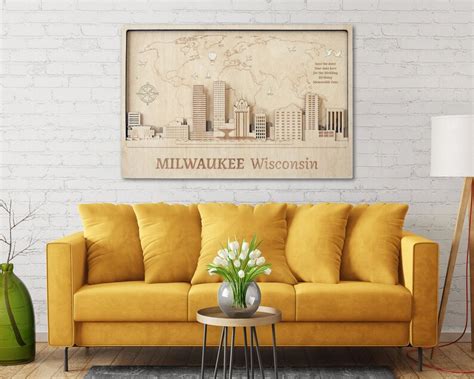 Milwaukee Wall Art Home Decor Personalize Housewarming Gift - Etsy