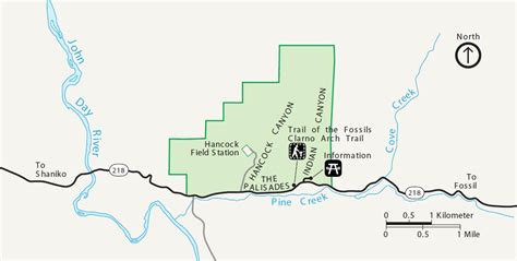 Clarno Unit John Day Fossils Beds National Monument Map - clarno oregon • mappery