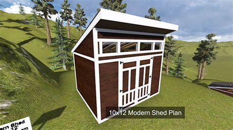 10x12 Modern Shed Plan